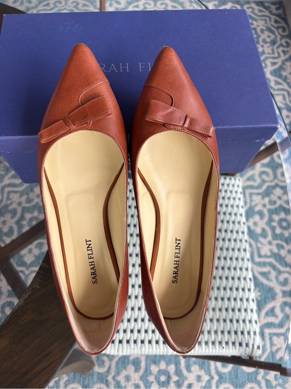 Sarah Flint Natalie’s in Saddle Vachetta leather IT 38.5 = US 8-8.5